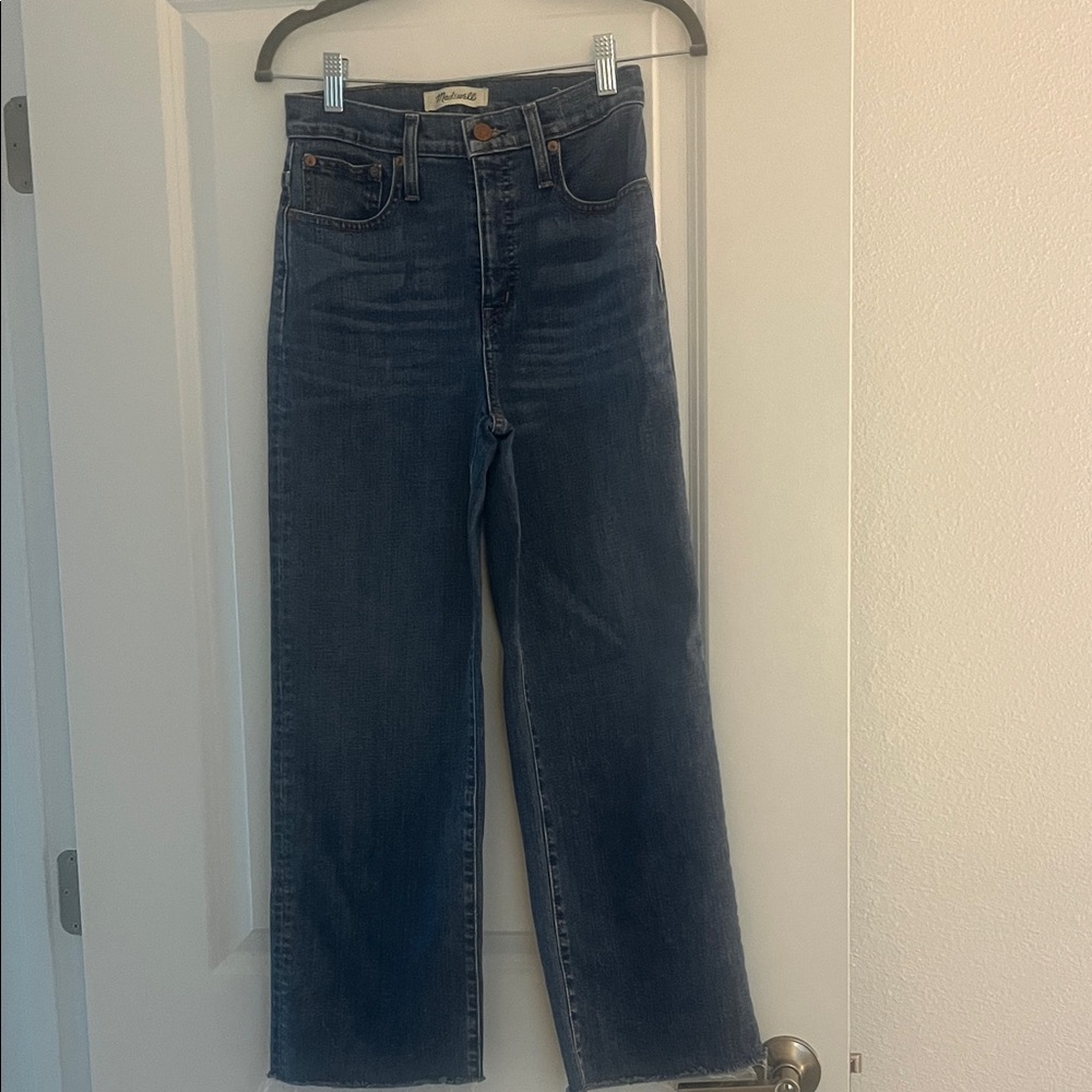 Madewell Dark Blue Wide  Leg Crpped Jeans size 24.